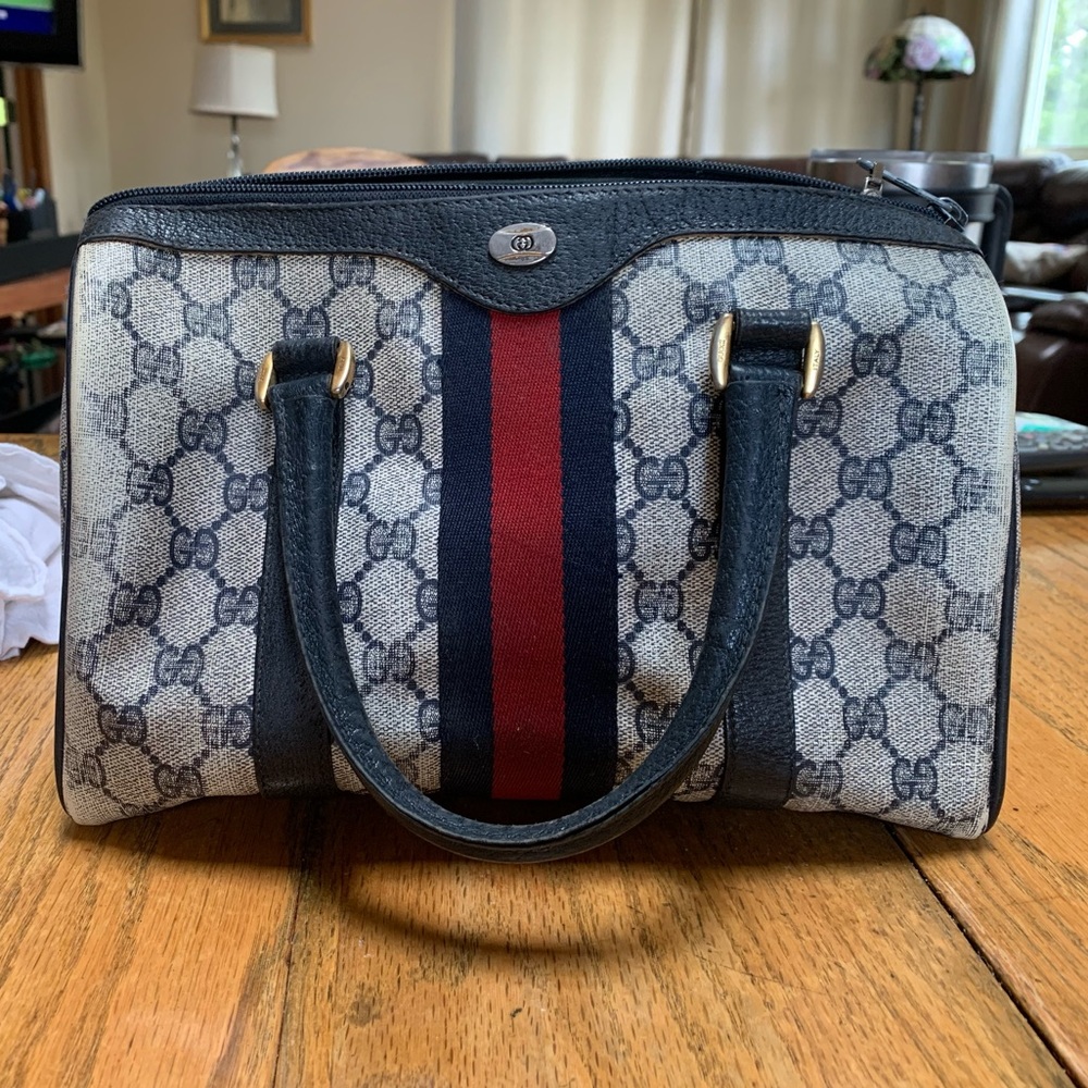 GUCCI Vintage Accessory Collection 1980s Mini Boston Bag Handbag